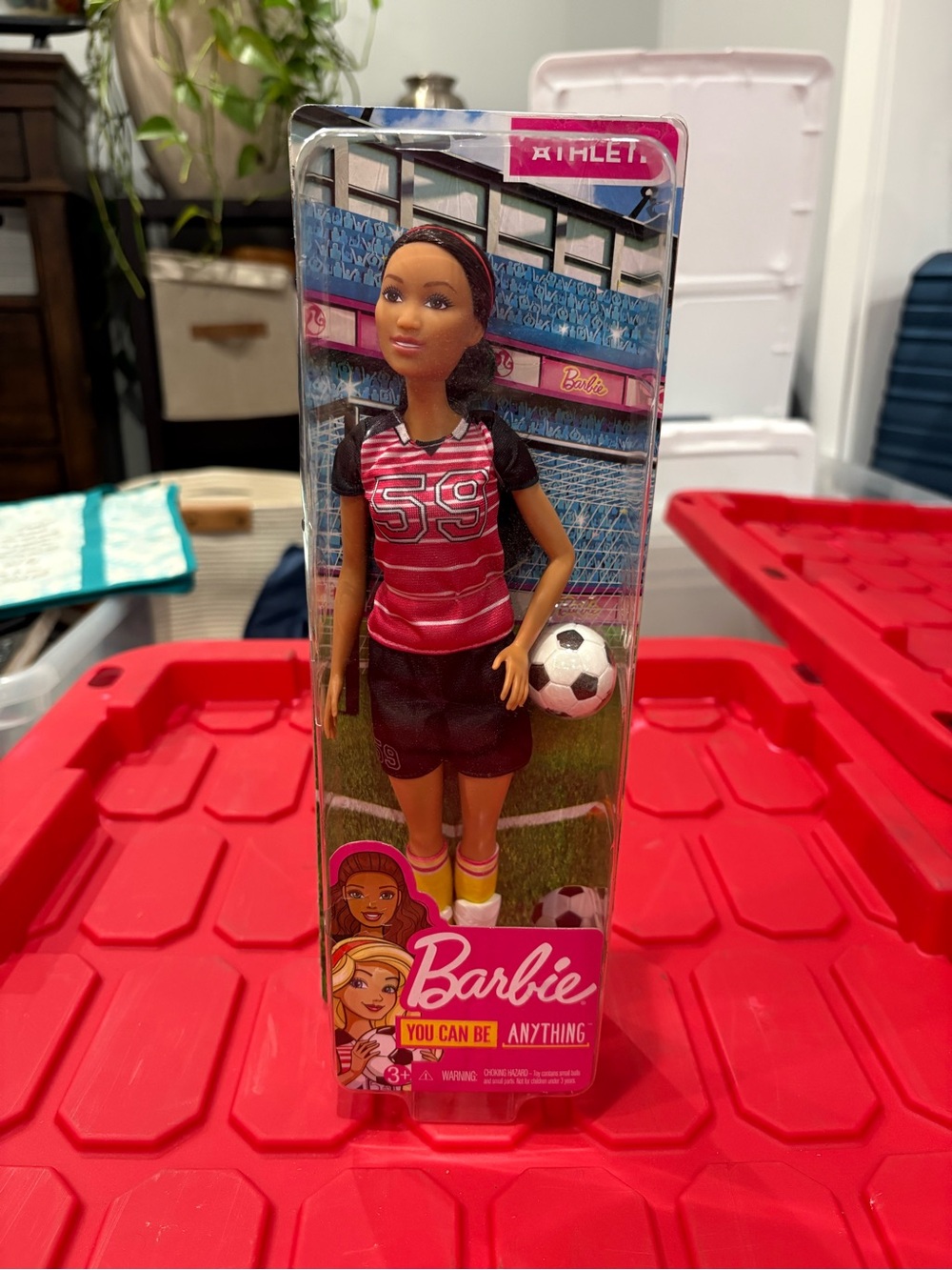 Barbie Soccer Athlete Doll in Pink, Black & Yellow